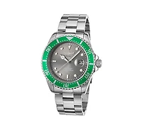 Invicta Men's 22021 Pro Diver Quartz 3 Hand Grey Dial Watch