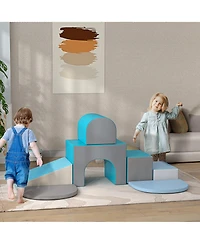 Qaba 7-Piece Kids Crawl and Climb Activity Play Set, Contemporary