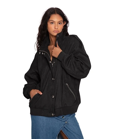 Belle & Bloom Women's Most Wanted Suede Bomber Jacket
