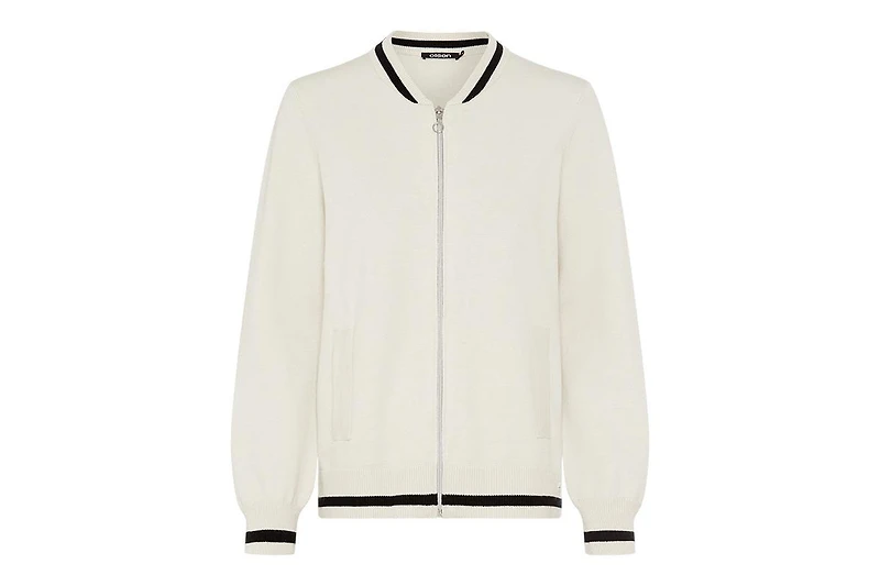 Olsen Women's Sporty Zip Front Sweater Cardigan