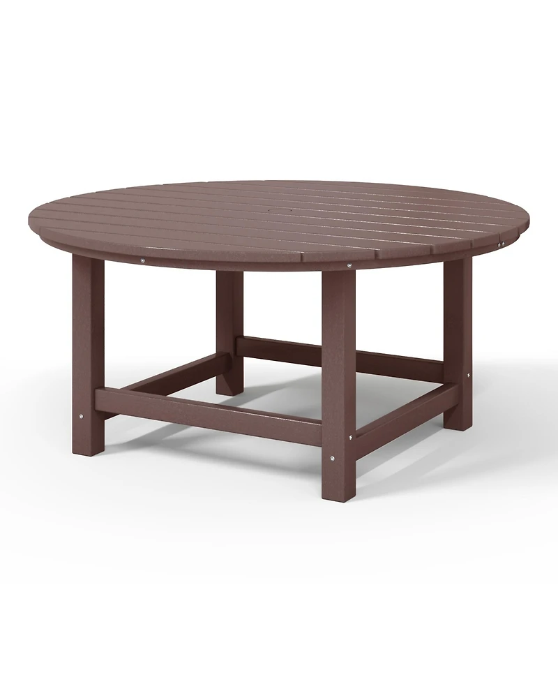 Low Outdoor Hdpe Round Patio Coffee Table