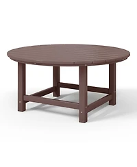 Low Outdoor Hdpe Round Patio Coffee Table