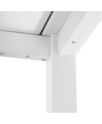 5-Piece Outdoor Patio Hdpe Adirondack Chair With Square Coffee Table Conversation Set