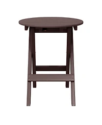 Hdpe Outdoor 24.5 Inch Round Portable Folding Patio Dining Table