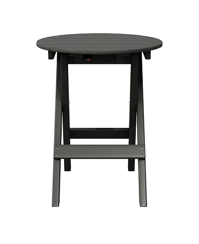 Hdpe Outdoor 24.5 Inch Round Portable Folding Patio Dining Table