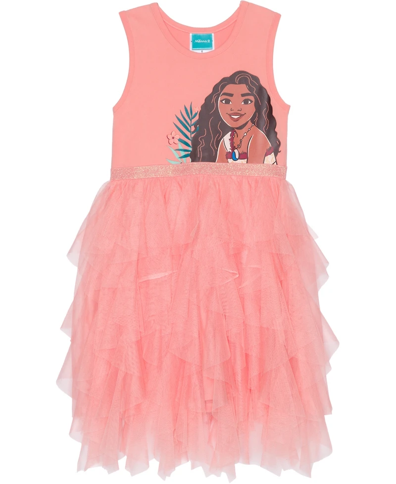 Disney Toddler and Little Girls Sleeveless Moana Way Finder Dress