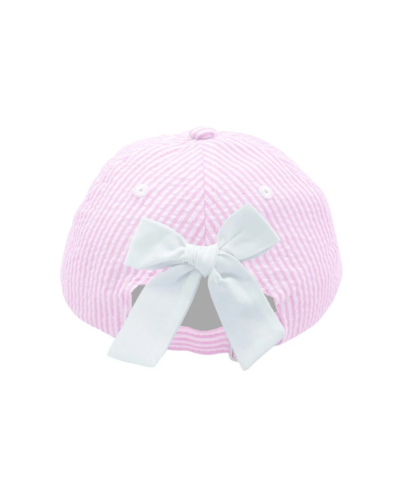 Bits & Bows Girls' Candy Hearts Bow Baseball Hat in Pink