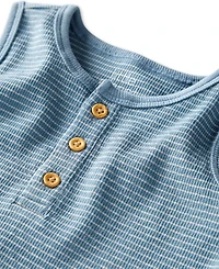 Little Planet by Carter's Baby Boys 2-Pc. Organic Cotton Striped Tank & Shorts Knit Set