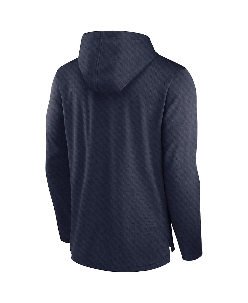 Nike Men's Navy Denver Broncos Lightweight Performance Hooded Long Sleeve T-Shirt