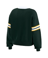Wear By Erin Andrews Women's Green Green Bay Packers Lace-Up Pullover Sweatshirt
