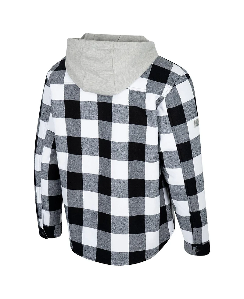 Colosseum Men's Black/White Oklahoma Sooners Buffalo Plaid Full-Zip Jacket
