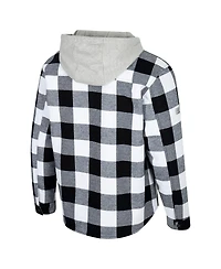 Colosseum Men's Black/White Oklahoma Sooners Buffalo Plaid Full-Zip Jacket