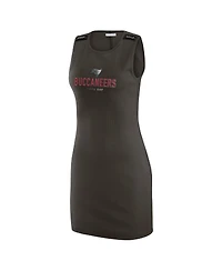 Wear by Erin Andrews x Gracie Hunt Women's Pewter Tampa Bay Buccaneers Ribbed Tank Dress