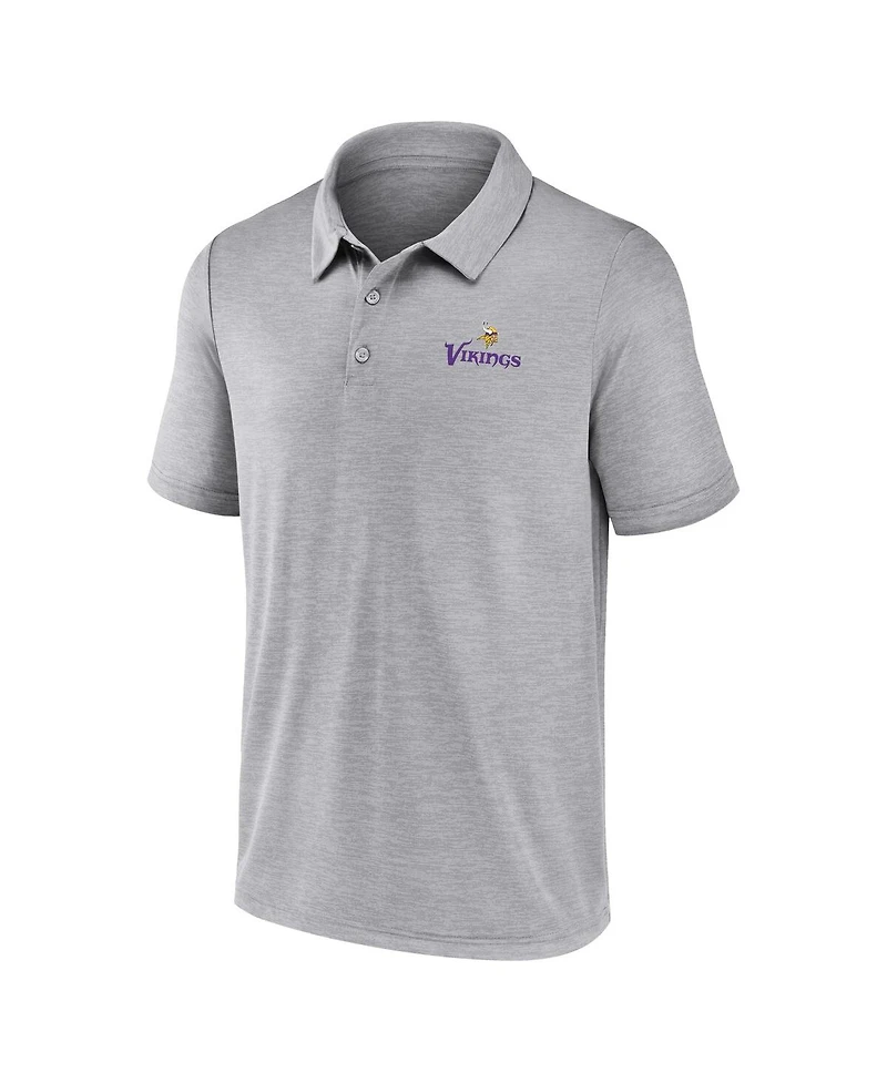 Fanatics Men's Gray Minnesota Vikings Making Waves Polo