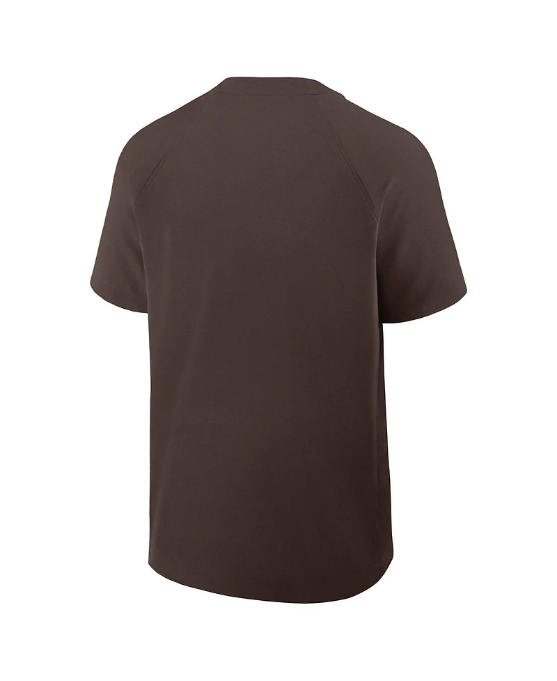 Nike Men's Brown San Diego Padres Authentic Collection Raglan Short Sleeve Windshirt