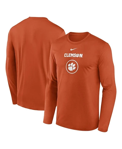 Nike Men's Orange Clemson Tigers 2024 On-Court Basketball Practice Legend Performance Long Sleeve T-Shirt