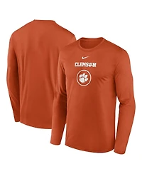 Nike Men's Orange Clemson Tigers 2024 On-Court Basketball Practice Legend Performance Long Sleeve T-Shirt