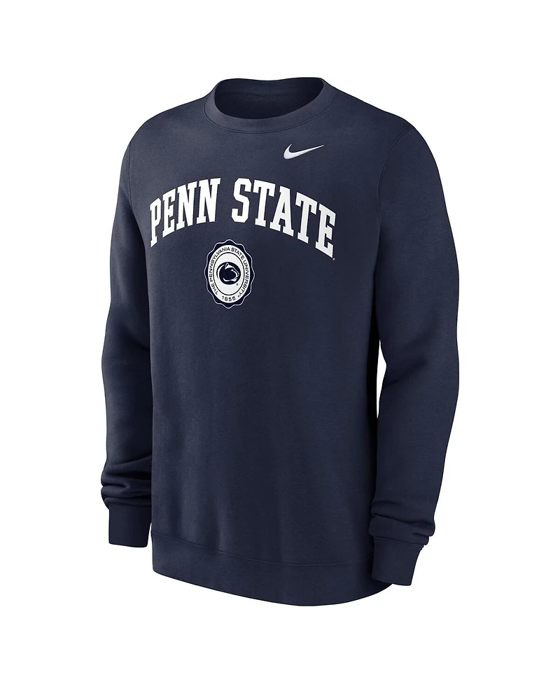 Nike Men's Navy Penn State Nittany Lions Arched Seal Pullover Sweatshirt