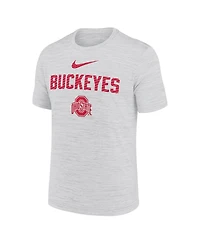 Nike Men's White Ohio State Buckeyes Campus Slant Velocity Performance T-Shirt