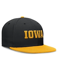 Nike Men's Black/Gold Iowa Hawkeyes Two-Tone Primetime Performance Fitted Hat