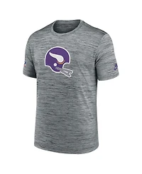 Nike Men's Heather Gray Minnesota Vikings Velocity Alternate Logo Performance T-Shirt