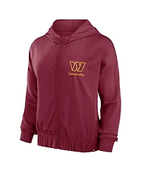 Fanatics Women's Burgundy Washington Commanders Script Lock Full-Zip Hoodie