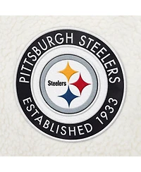 Tommy Hilfiger Men's Cream Pittsburgh Steelers Jordan Sherpa Quarter-Zip Sweatshirt