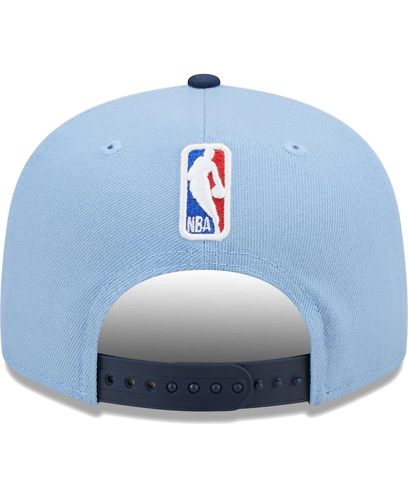 New Era Men's Light Blue Memphis Grizzlies/Navy Jersey Hook Statement Edition 9FIFTY Snapback Hat