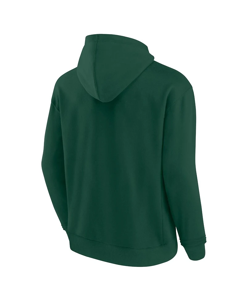Fanatics Men's and Women's Hunter Green Milwaukee Bucks Elements Super Soft Fleece Pullover Hoodie