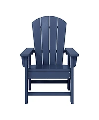 Kids 3-Piece Outdoor Hdpe Adirondack Chairs With Square Side Table Set