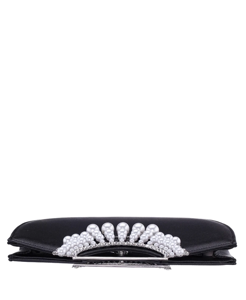 Nina Crystal Encrusted Small Handle Bag