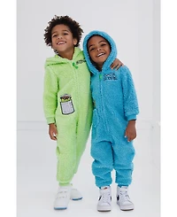 Sesame Street Toddler Boys Cozy Sherpa Zip Up Cosplay Costume Coverall Newborn to (Newborn - 4T
