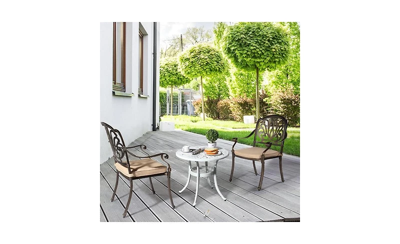 Phoenix Cast Aluminum Cocktail Table for Outdoor Entertaining