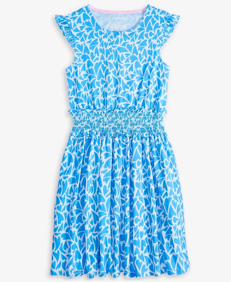 Epic Threads Little & Big Girls Big Heart Smocked Jersey Cotton Dress, Exclusively at Macy's