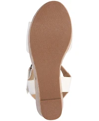 Journee Collection Women's Ranae Ankle Strap Platform Cork Wedge Sandals