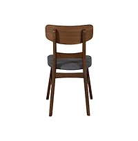 Panel Back Side Chair- Grey (Rta)- Set of 2 Contemporary Brown