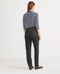 Lands' End Women's Recycled Denim High Rise Straight Leg Jeans