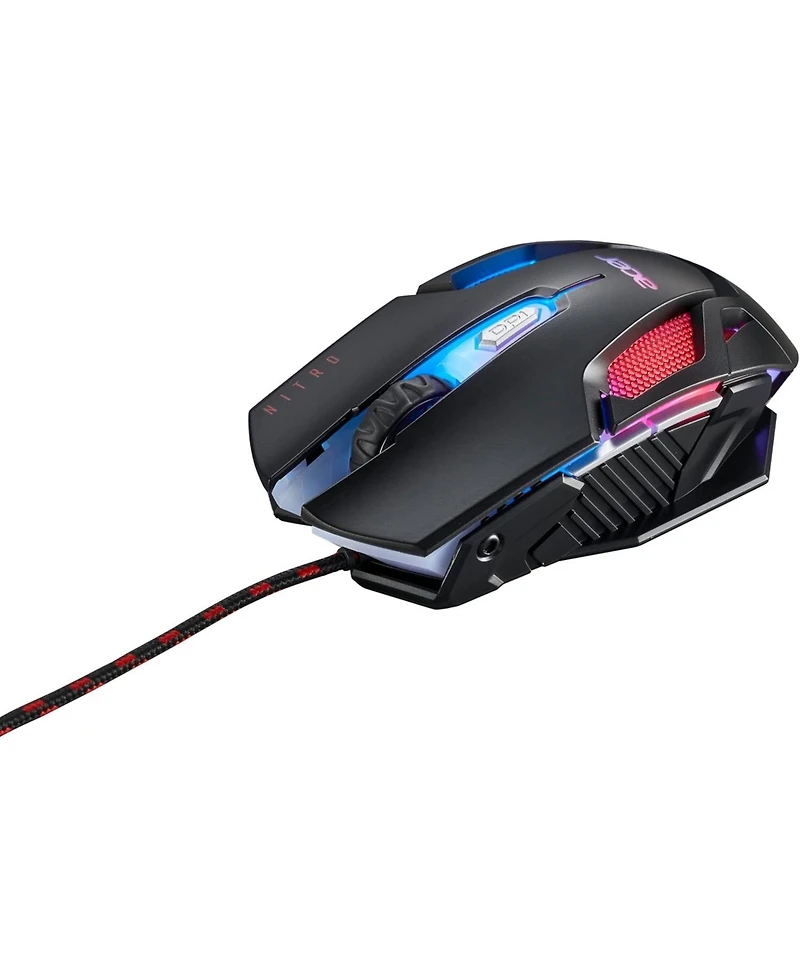 acer Nitro Gaming Mouse Iii: 6D Optical Gaming Mouse with High 125MHz Polling Rate | 7 Colorful Breathing Lights with Led Logo and Pattern | 6 Optiona