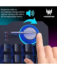 acer Predator Aethon 700 Gaming Keyboard:Clicky or Linear-Your Choice|Per-Key 16.8M Rgb Colors Backlighting|Programmable|Dedicated Media Keys & Dial|1