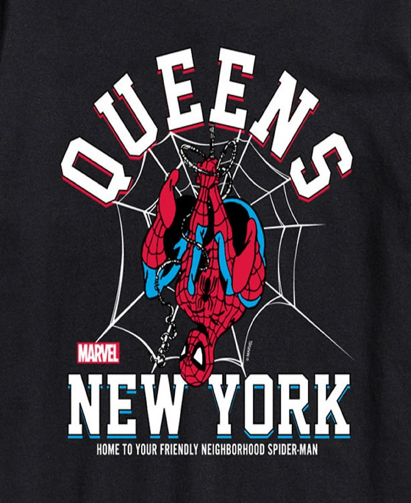 Airwaves Men's Spider-Man Queens New York Short Sleeve T-Shirt