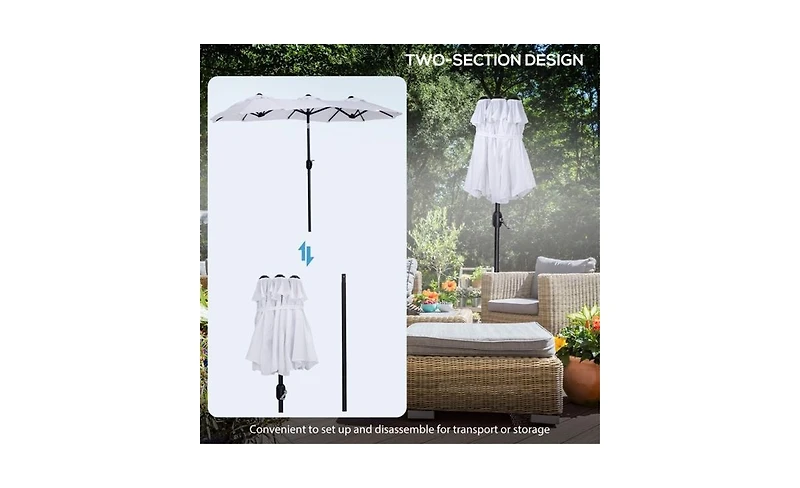 Heavy-Duty Outdoor Beach Umbrella for Sun Protection and Beach Days