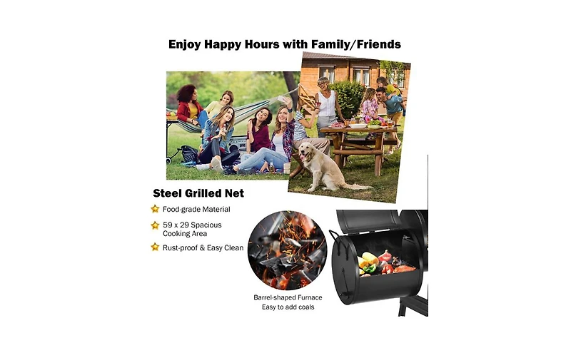 Portable Outdoor Bbq Grill for Backyard, Patio, or Camping Cookouts