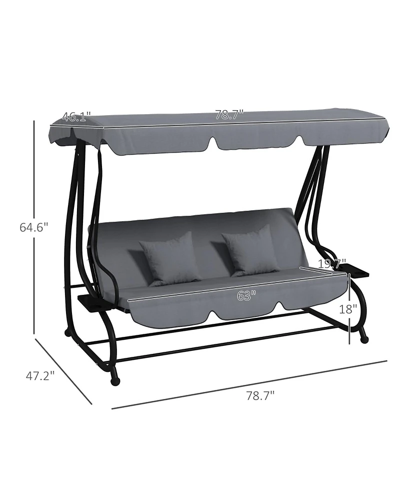 Outdoor Patio Swing Chair Comfortable Hanging for Relaxation Garden or Backyard