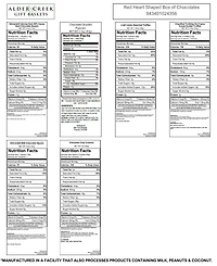 Alder Creek Gift Baskets Red Heart Shaped Box of Chocolates Gift Box, 9 Items