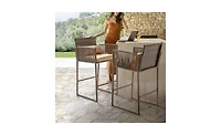3-Piece Outdoor Patio Bar Set for Garden, Balcony, or Backyard Entertainment