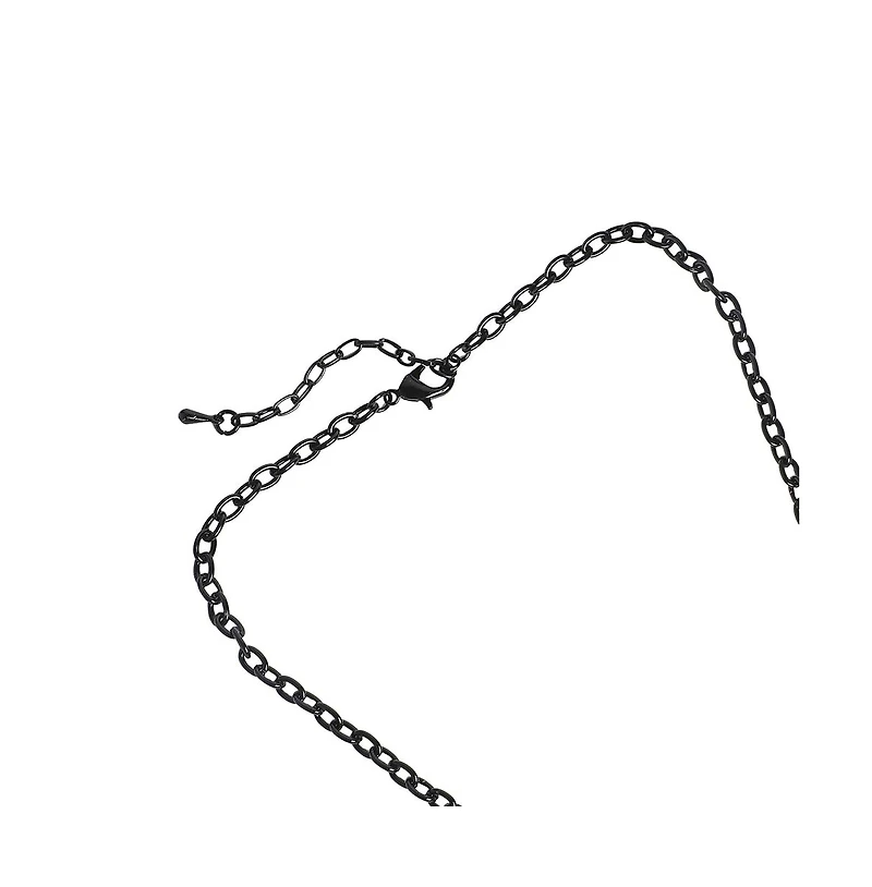 Metallic Dented Stone Necklace