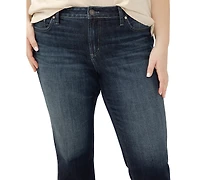 Silver Jeans Co. Plus Elyse Rolled-Cuff Cropped Denim
