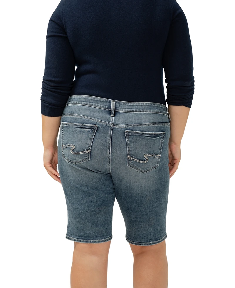 Silver Jeans Co. Plus Elyse Denim Bermuda Shorts