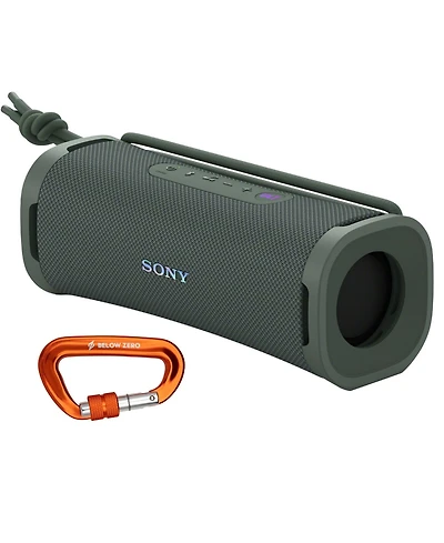 Sony Ult Field series Speaker - SRSULT10/B (Gray) with Heavy Duty Carabiner bundle