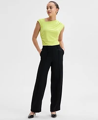 I.n.c. International Concepts Petite High-Rise Straight-Leg Pants, Exclusively at Macy's